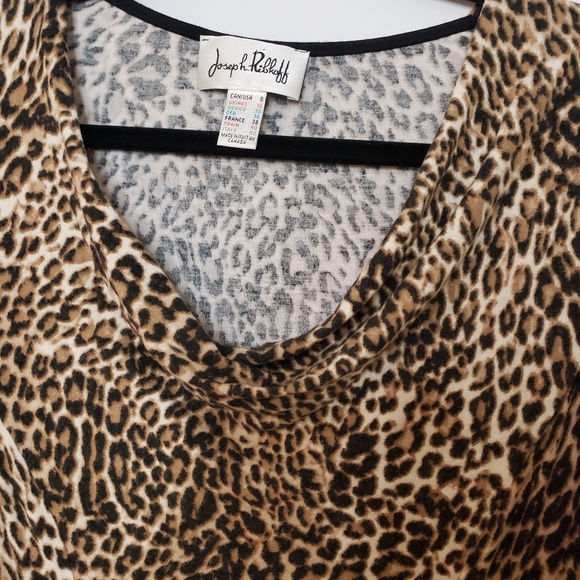 Joseph Ribkoff Leopard Print Long Sleeve Fit flare - Picture 3 of 6